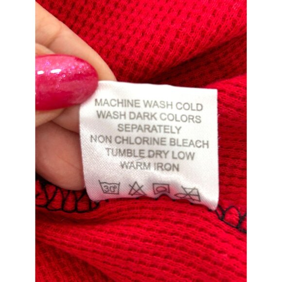 GALAXY By Harvic Men’s T-Shirt L Red Black Long Raglan Sleeve Crewneck Casual - Picture 7 of 10